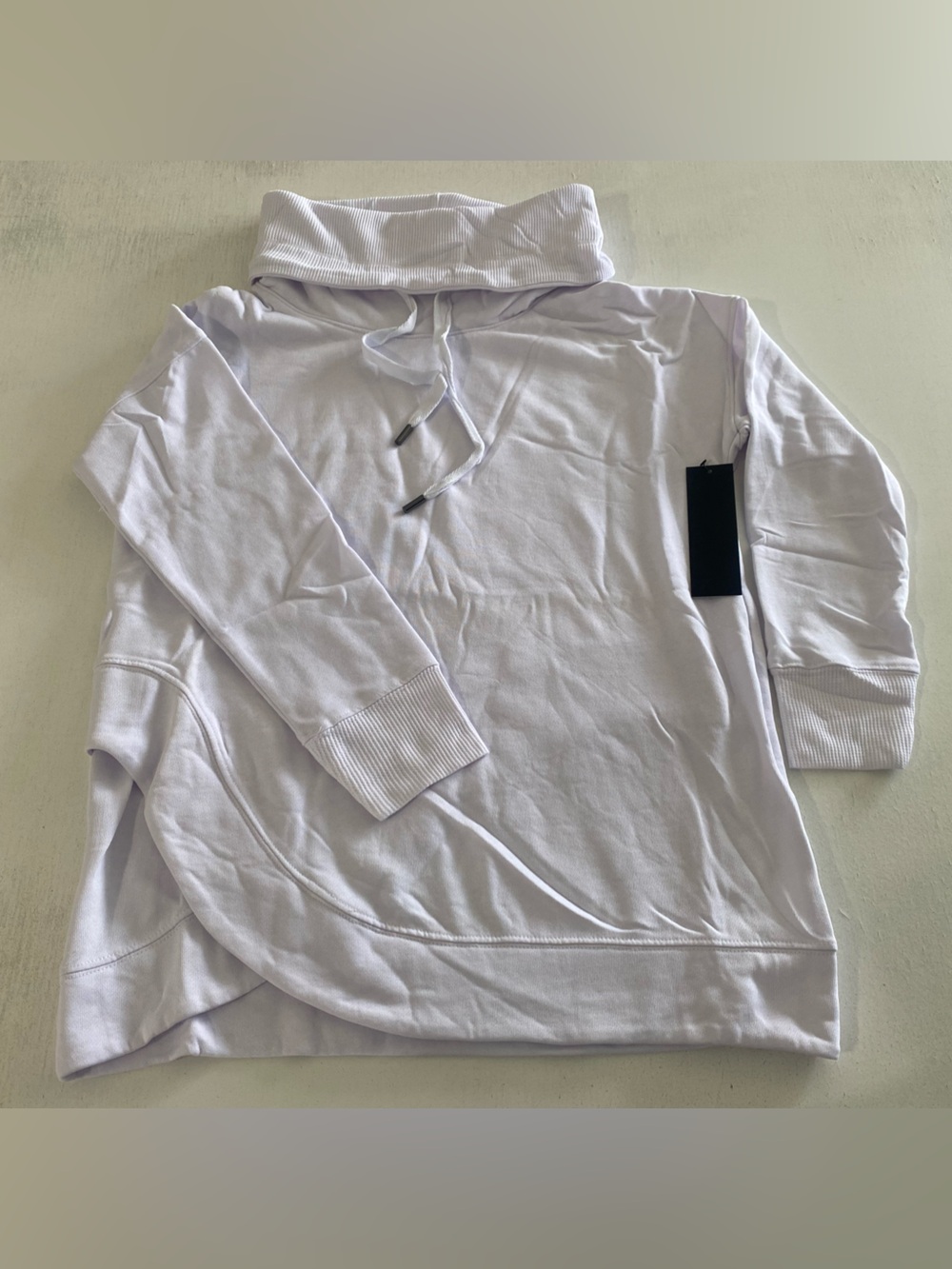 Mono B White Waffle-Knit Hoodie